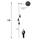 Lustre Pendente Para Sala Pé Direito Duplo Trio Short Funnel