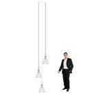 Lustre Pendente Para Sala Pé Direito Duplo Trio Short Funnel