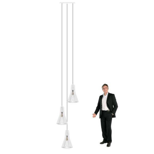 Lustre Pendente Para Sala Pé Direito Duplo Trio Short Funnel