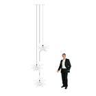 Lustre Pendente Para Sala Pé Direito Duplo Trio Star Branco