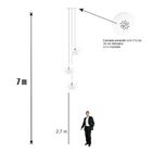 Lustre Pendente Para Sala Pé Direito Duplo Trio Star Branco