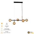 Lustre Pendente Para Teto 5 Bocal Led Sala De Estar E Jantar