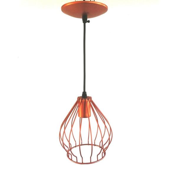 Lustre Pendente Peao Medio Cobre 01 Lampada E27 (aço) Bivolt