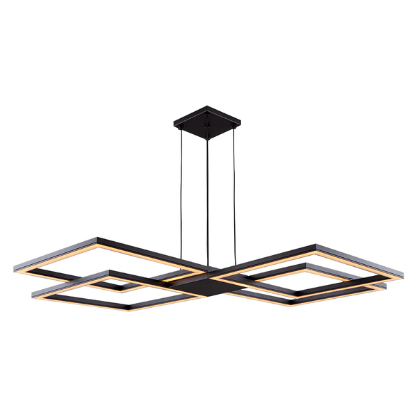 Lustre Pendente Perfil Led 96w Moderno Quarto Sala Escritorio