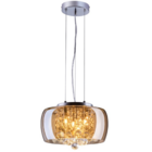 Lustre Pendente Plafon Bacia Cristal Moderno 28cm Sala Quarto