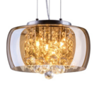 Lustre Pendente Plafon Bacia Cristal Moderno 28cm Sala Quarto