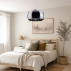 Lustre Pendente Plafon Bacia Cristal Moderno 28cm Sala Quarto
