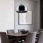 Lustre Pendente Plafon Bacia Cristal Moderno 28cm Sala Quarto