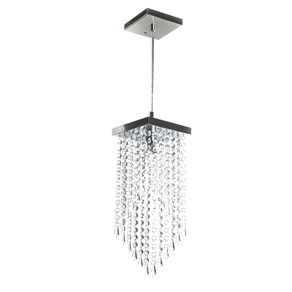 Lustre Pendente Plafon Cristal Crilick Ls7201 Cromado