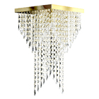 Lustre Pendente Plafon Cristal Crilick Pl7202 Dourado