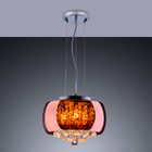 Lustre Pendente Plafon Em Vidro E Cristal Attractive 28cm Mod