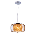 Lustre Pendente Plafon Em Vidro E Cristal Attractive 28cm Mod