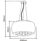 Lustre Pendente Plafon Em Vidro E Cristal Attractive 40cm Mod