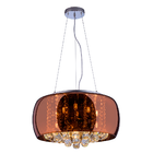 Lustre Pendente Plafon Em Vidro E Cristal Attractive 50cm Mod