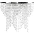 Lustre Pendente Plafon Império Cristal Crilik Pl7203 Cromado