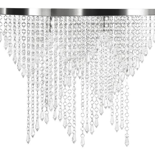 Lustre Pendente Plafon Império Cristal Crilik Pl7203 Cromado