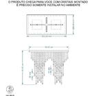 Lustre Pendente Plafon Império Cristal Crilik Pl7203 Cromado