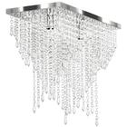 Lustre Pendente Plafon Império Cristal Crilik Pl7203 Cromado