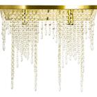 Lustre Pendente Plafon Império Cristal Crilik Pl7203 Dourado