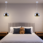 Lustre Pendente Plafon Mini Bacia Cristal Moderno 21cm Sala Q