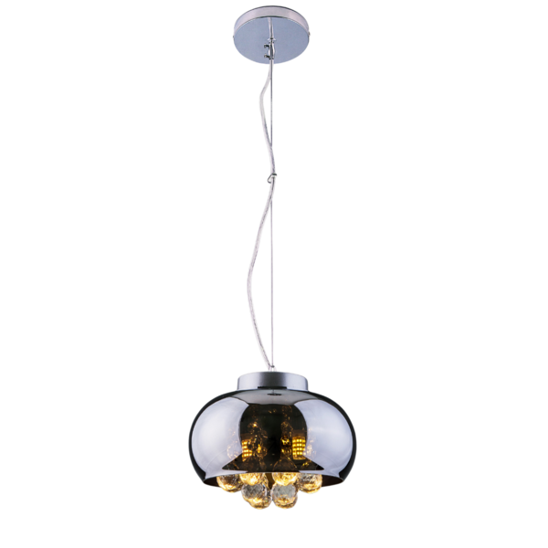 Lustre Pendente Plafon Mini Bacia Cristal Moderno 21cm Sala Q