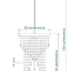 Lustre Pendente Plafon Redondo Cristal Crilik Ls7302 Cromado