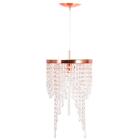 Lustre Pendente Plafon Redondo Cristalcrilikls7302 Rose Gold