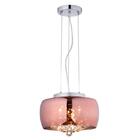 Lustre Pendente Plafon Soho Vidro Cobre Translucido Com Crist