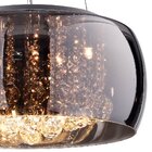 Lustre Pendente Plafon Soho Vidro Cromado Translucido Com Cri