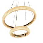 Lustre Pendente Prata Cristal Acrílico Led 38w 3000k Halo Biv