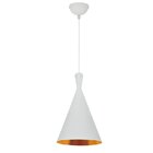 Lustre Pendente Premier Al401 Gold Branco E27 Bivolt