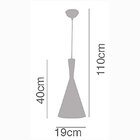 Lustre Pendente Premier Al401 Gold Branco E27 Bivolt