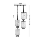 Lustre Pendente Quadclear Organza Quadrado Marrom Magnífico