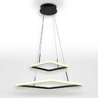 Lustre Pendente Quadrado 2 Arcos Preto