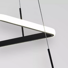 Lustre Pendente Quadrado 2 Arcos Preto