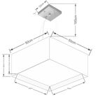 Lustre Pendente Quadrado Branco Mj-4127 Para Mesa De Jantar E