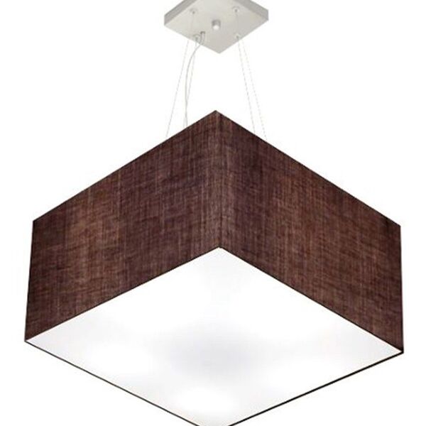 Lustre Pendente Quadrado Café Mj-4199 Para Mesa De Jantar E E
