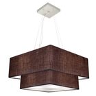 Lustre Pendente Quadrado Café Mj-4344 Para Mesa De Jantar E E