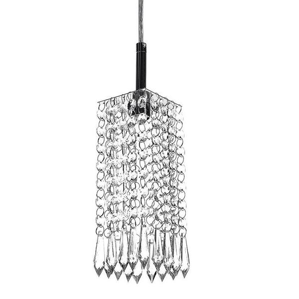 Lustre Pendente Quadrado Clearcrillic Cristal Acrílico Perfe