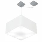 Lustre Pendente Quadrado Com Desvio Branco Mj-4270 Para Mesa