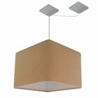Lustre Pendente Quadrado Com Desvio De Centro Vivare Md-4269