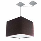 Lustre Pendente Quadrado Com Desvio De Centro Vivare Md-4269