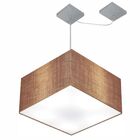 Lustre Pendente Quadrado Com Desvio De Centro Vivare Md-4270