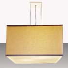 Lustre Pendente Quadrado Cúpula Em Tecido 30x30x15 Cru6019