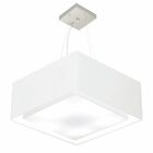 Lustre Pendente Quadrado Duplo Vivare Md-4128 Cúpula Em Tecid