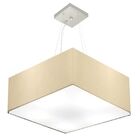 Lustre Pendente Quadrado Md-4065 Cúpula Em Tecido 30/70x70cm
