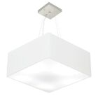 Lustre Pendente Quadrado Md-4071 Cúpula Em Tecido 30/70x70cm