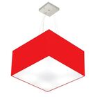 Lustre Pendente Quadrado Md-4075 Cúpula Em Tecido 30/50x50cm