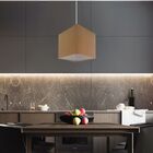 Lustre Pendente Quadrado Md-4224 Cúpula Em Tecido 16/16x16cm