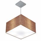 Lustre Pendente Quadrado Palha Mj-4020 Para Mesa De Jantar E